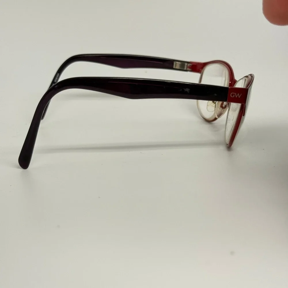 Gok Wan 59 Purple Marble Red Cat Eye Eyeglass Frames 53-17-135 GW 25381924
